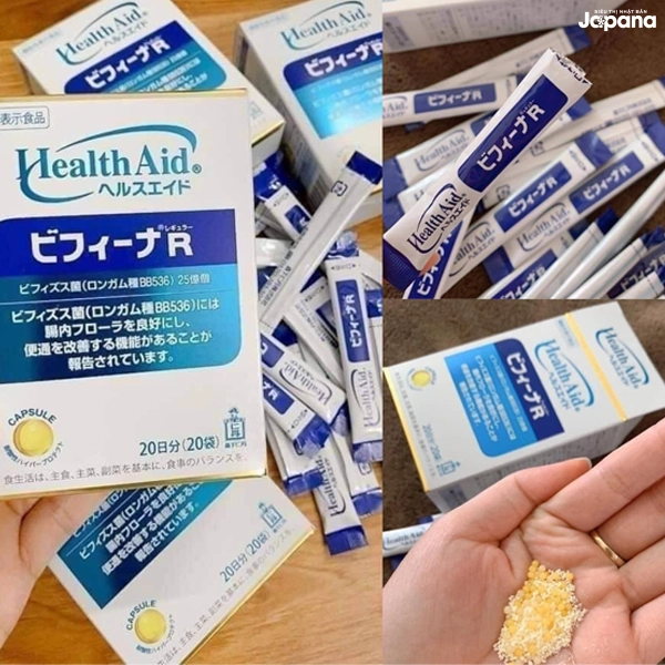Bột men vi sinh sống HealthAid Bifina S trung cấp (Hộp 60 gói) (Date 9/25)