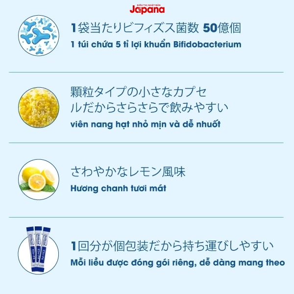 Bột men vi sinh sống HealthAid Bifina S trung cấp (Hộp 60 gói) (Date 9/25)