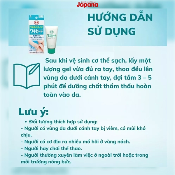 Gel khử mùi hôi nách Kobayashi Nhật Bản 50g