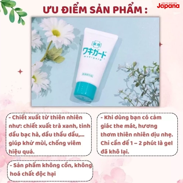 Gel khử mùi hôi nách Kobayashi Nhật Bản 50g