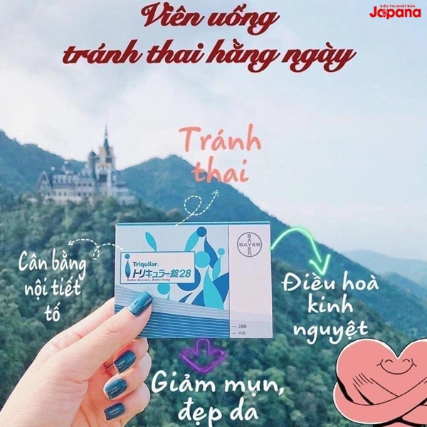 Viên uống ngừa thai Bayer Triquilar Nhật Bản 28 viên