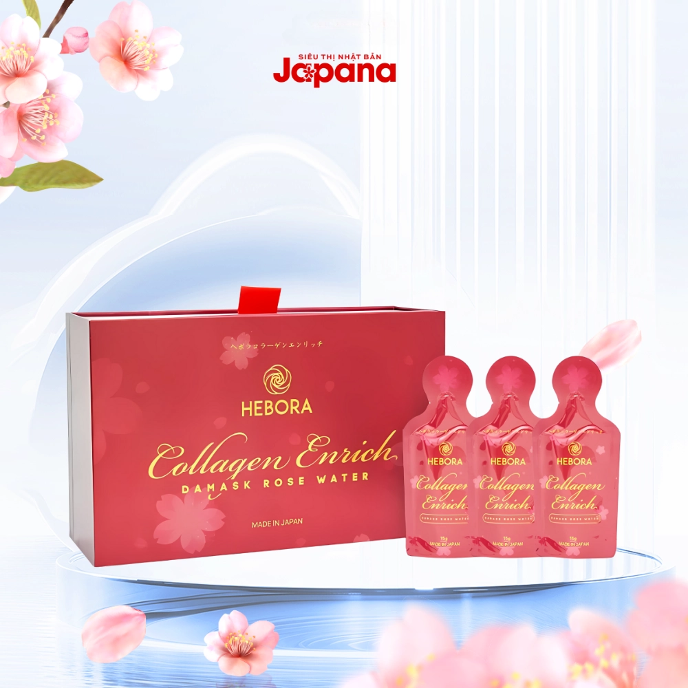 Nước uống Collagen Enrich Hebora 160.000mg (Hộp 28 túi)