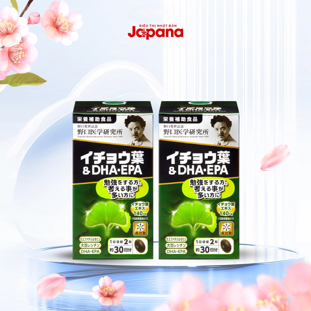 Combo 2 Viên uống bổ não Noguchi DHA EPA 60 viên