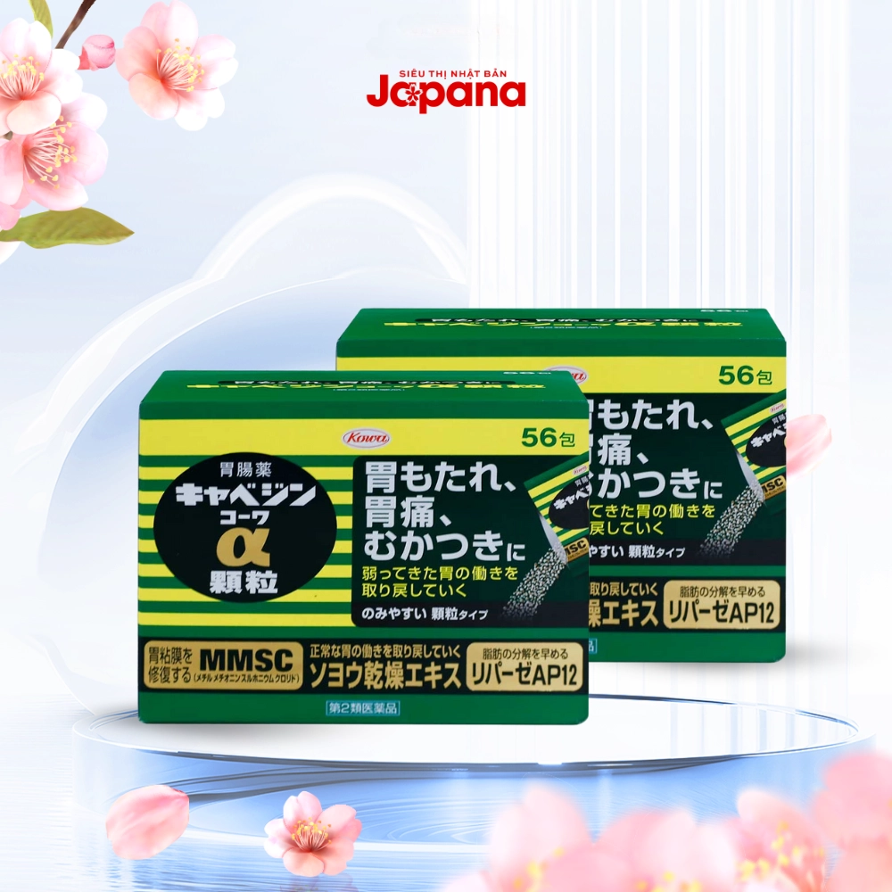 Combo 2 Bột uống hỗ trợ dạ dày Kowa Alpha MMSC 56 gói