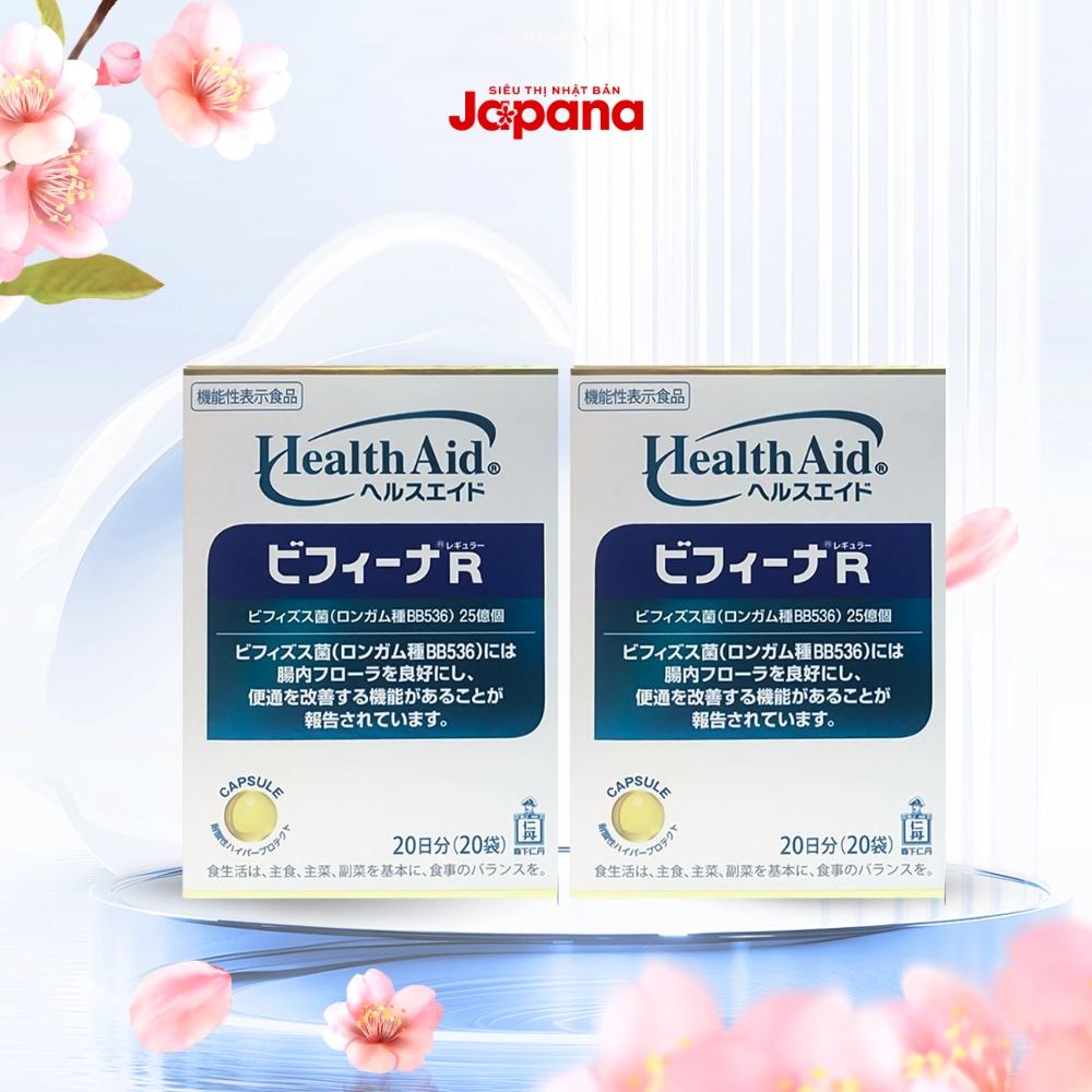 Combo 2 Bột men vi sinh sống HealthAid Bifina R 20 gói