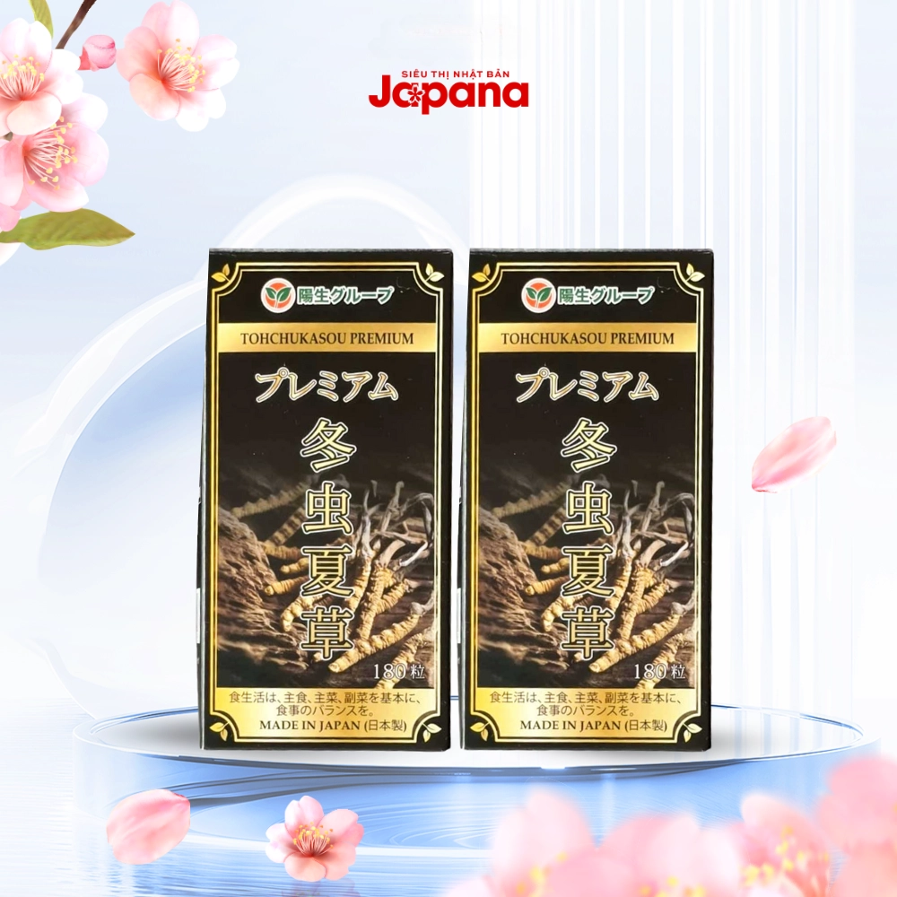 Combo 2 Đông Trùng Hạ Thảo Tohchukasou Premium Yo Group 180 viên