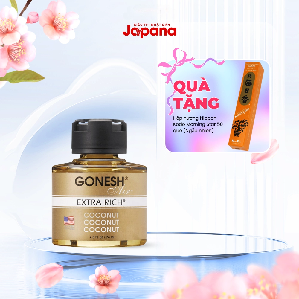 Nước thơm làm mát không khí Nippon Kodo Gonesh Air 74ml (Hương dừa)