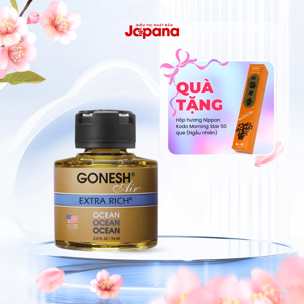Nước thơm làm mát không khí Nippon Kodo Gonesh Air 74ml (Hương đại dương) 