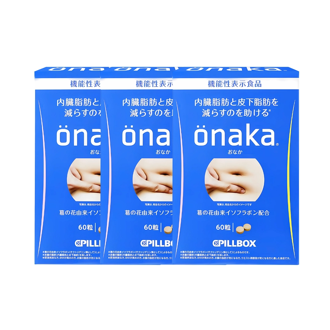 Combo 3 Viên uống giảm mỡ bụng Pillbox Onaka 60 viên