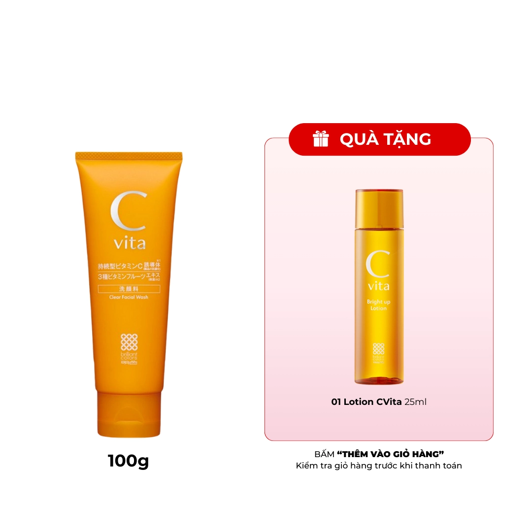 Sữa rửa mặt sáng da Meishoku C vita Clear Facial Wash 100g