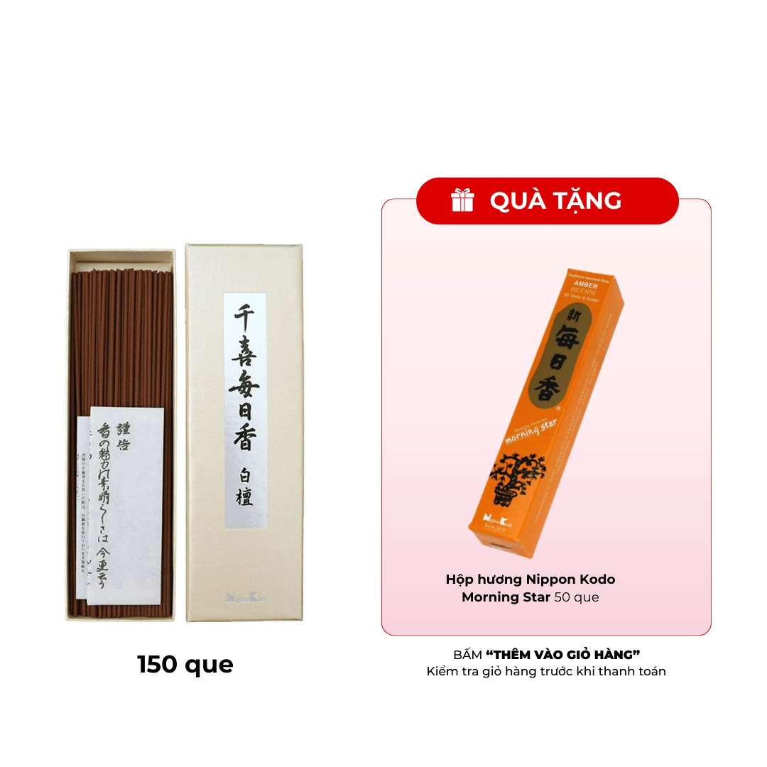 Gỗ đàn hương Nippon Kodo Senki Mainichiko 150 que