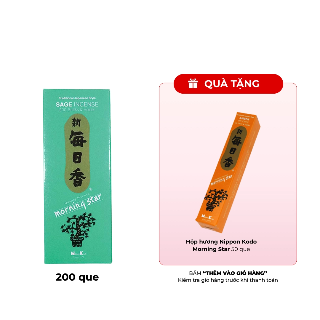 Hương Nippon Kodo Morning Star Sage 200 que (Hương lá xô thơm)