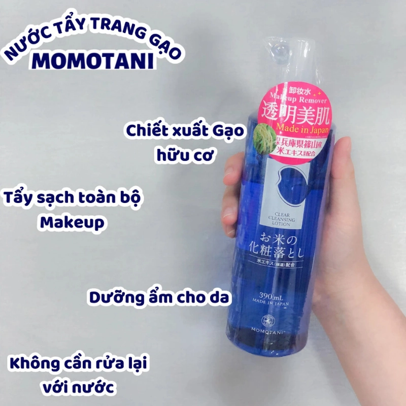 Nước tẩy trang Momotani White Moisture Clear Cleansing Lotion 390ml