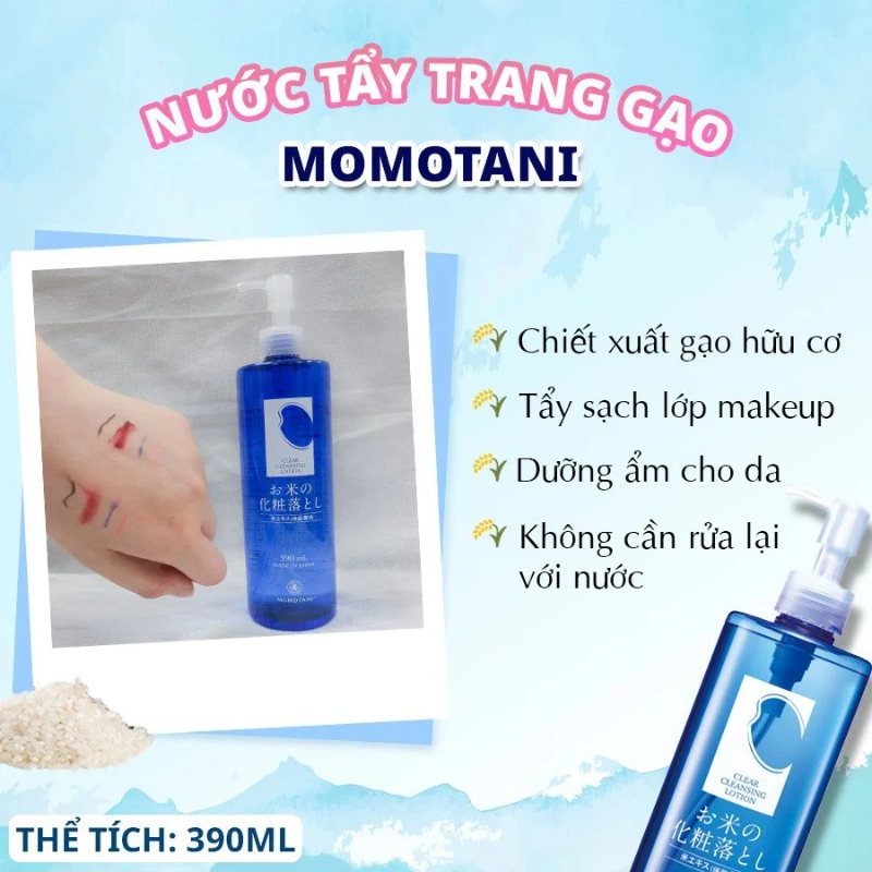Nước tẩy trang Momotani White Moisture Clear Cleansing Lotion 390ml
