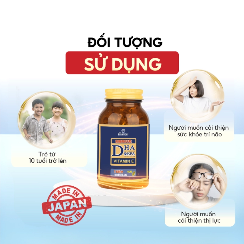 Viên uống hỗ trợ Trí não Mamori DHA&EPA 60 viên