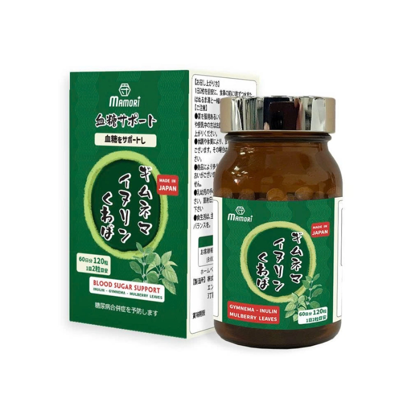 Viên uống hỗ trợ phòng ngừa Tiểu Đường Mamori Gymnema Inulin 120 viên