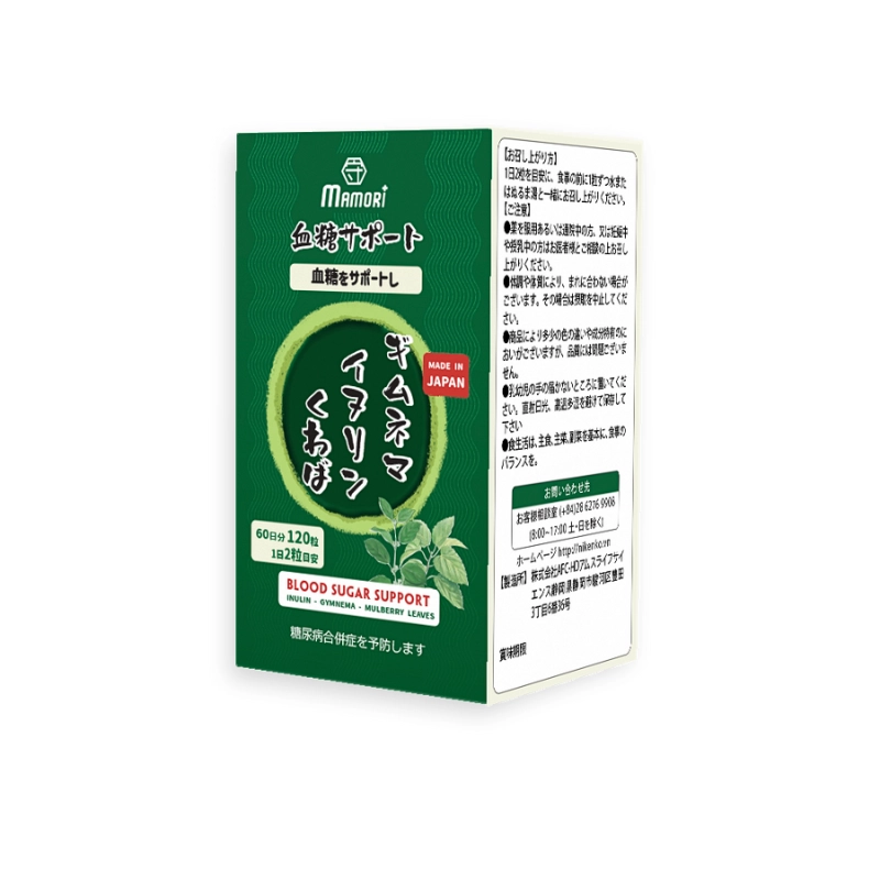 Viên uống hỗ trợ phòng ngừa Tiểu Đường Mamori Gymnema Inulin 120 viên