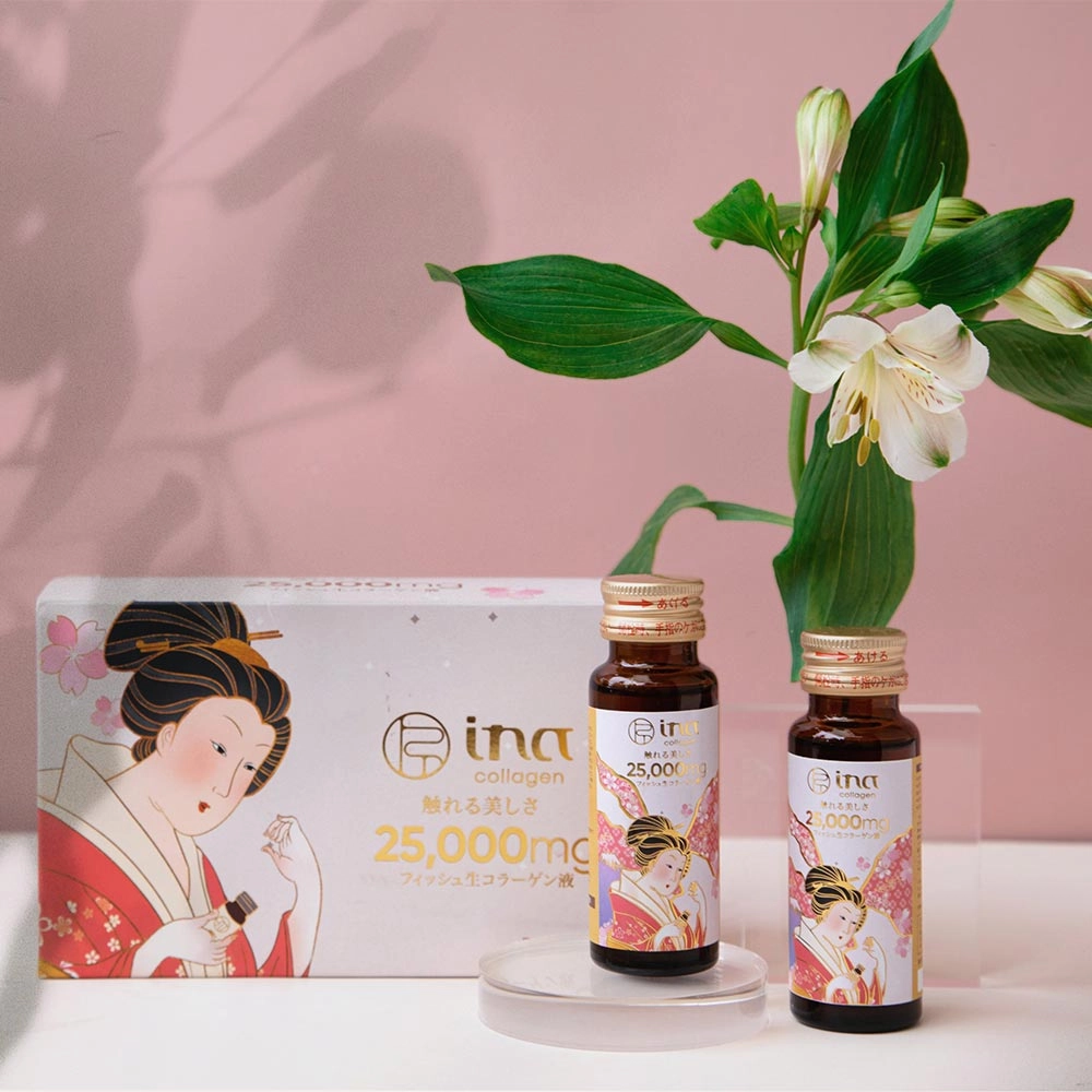 Combo 3 Nước uống Collagen Peptide INA 25,000mg (Hộp 10 chai x 50ml)