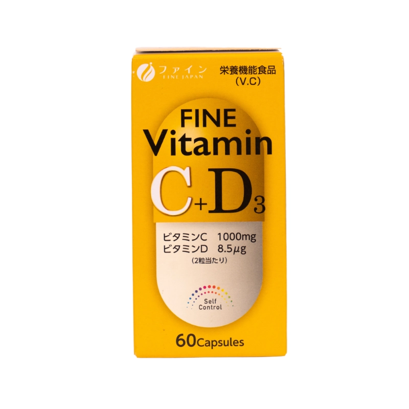 Thực phẩm bổ sung Vitamin C + D Fine Japan 60 viên