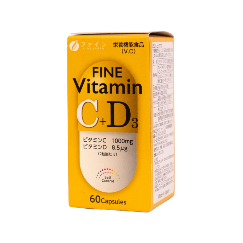 Thực phẩm bổ sung Vitamin C + D Fine Japan 60 viên