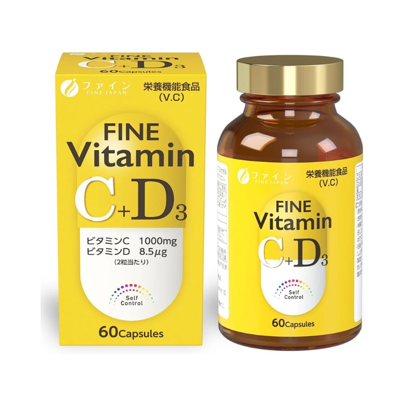 Thực phẩm bổ sung Vitamin C + D Fine Japan 60 viên