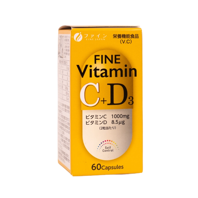 Thực phẩm bổ sung Vitamin C + D Fine Japan 60 viên