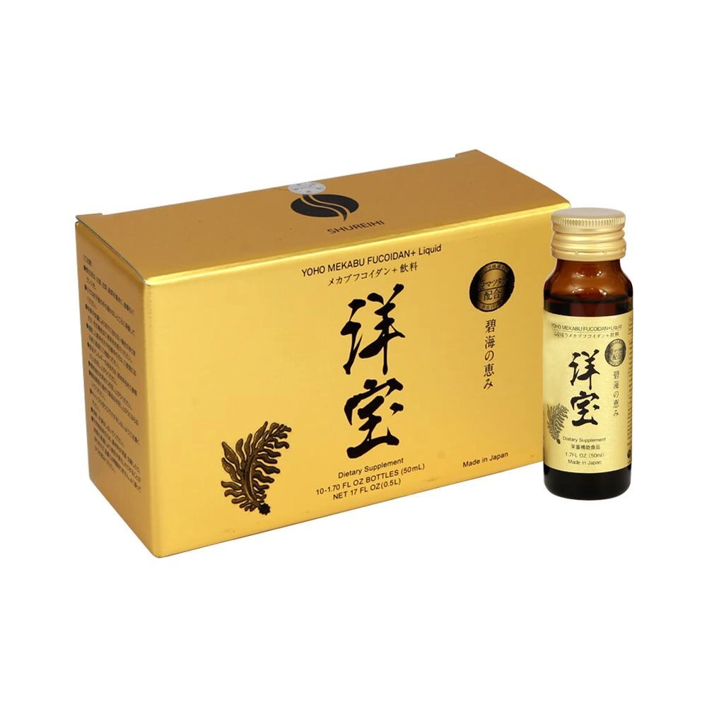Nước uống Yoho Mekabu Fucoidan (Hộp 10 chai x 50ml)