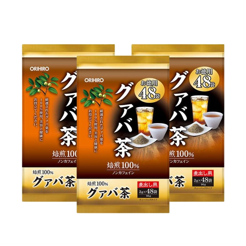 Combo 3 Gói trà giảm cân lá ổi Orihiro Guava 48 gói (Chính hãng)