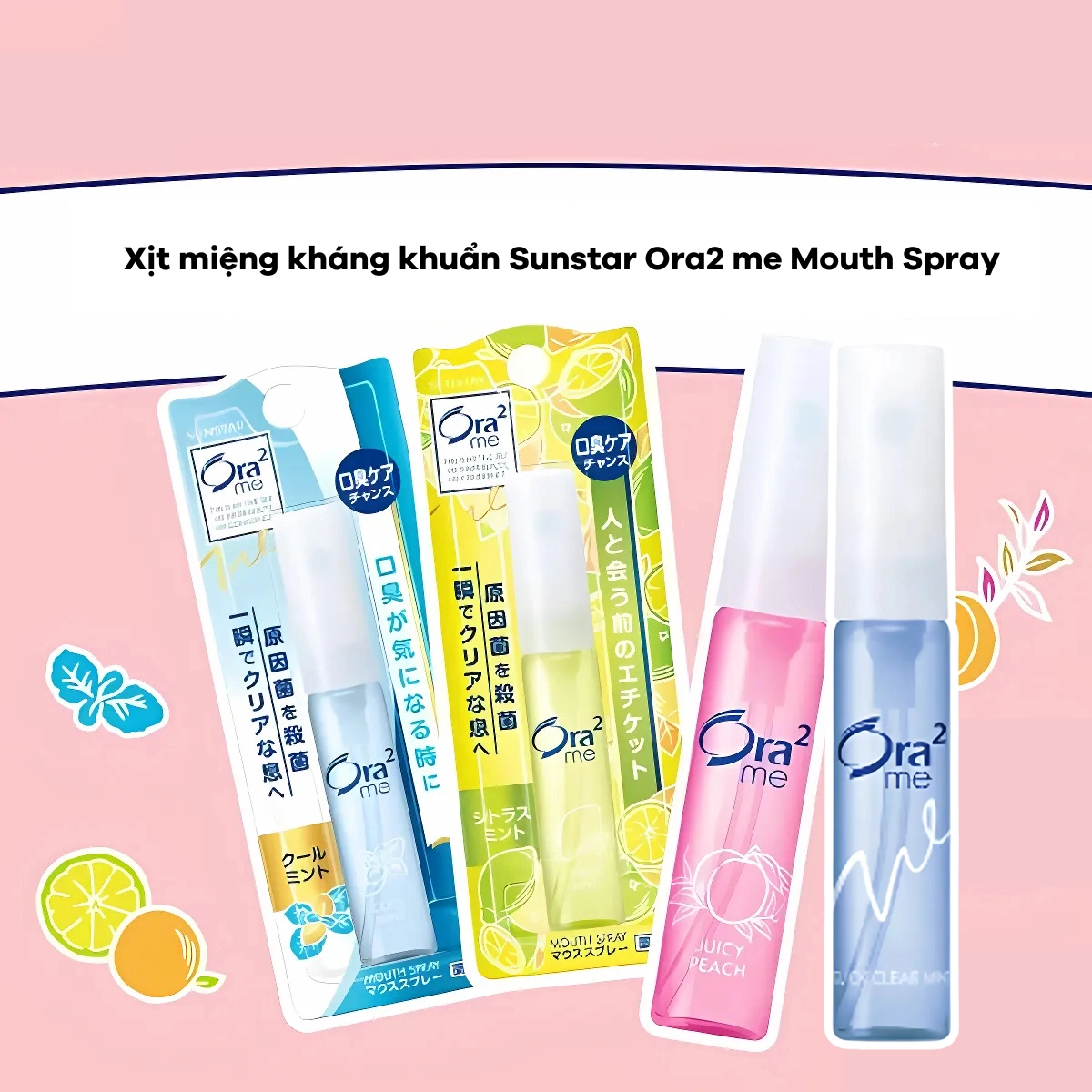 Xịt miệng kháng khuẩn Sunstar Ora2 me Mouth Spray 6ml