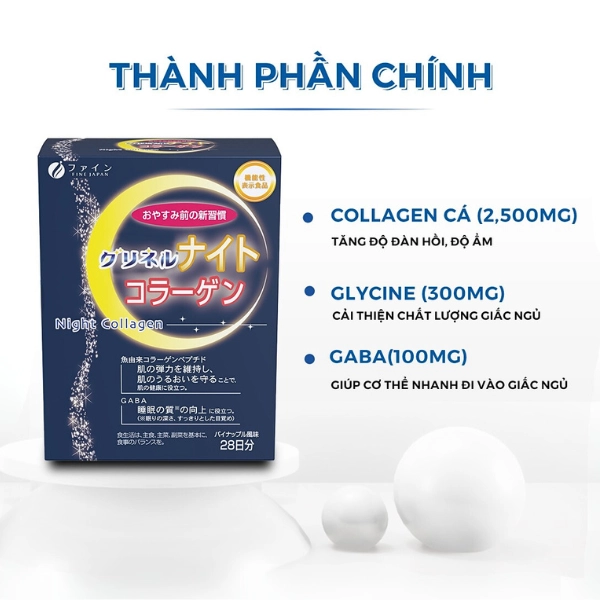 Bột uống Glycine Collagen Ban Đêm - 24 gói