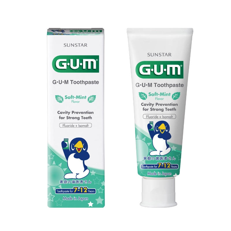 Kem đánh răng Sunstar GUM® Kids cho trẻ từ 7-12 tuổi - Soft-Mint