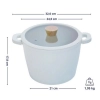 Nồi nhôm đúc thành cao đáy từ nguyên khối Elegant Kaiyo, 24cm