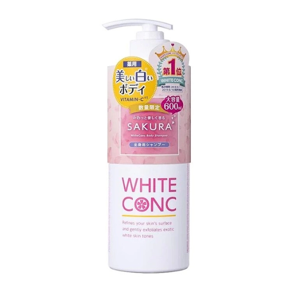 Sữa tắm trắng sáng da toàn thân WHITE CONC - HƯƠNG ANH ĐÀO 600ml (phiên bản mùa xuân)