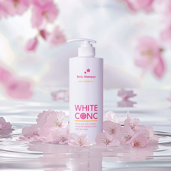 Sữa tắm trắng sáng da toàn thân WHITE CONC - HƯƠNG ANH ĐÀO 600ml (phiên bản mùa xuân)
