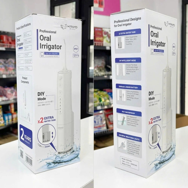 Máy tăm nước Extra Water tank 4 chế độ Kaiyo màu trắng