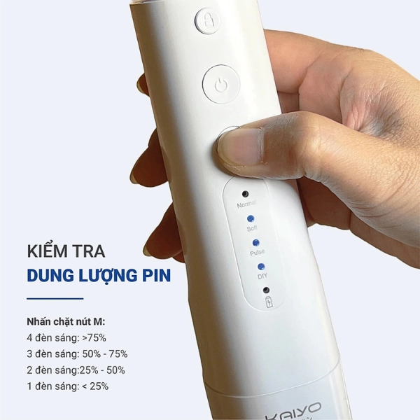 Máy tăm nước Extra Water tank 4 chế độ Kaiyo màu trắng