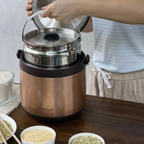 Nồi ủ chân không Kaiyo màu vàng, dung tích 4,5 lít