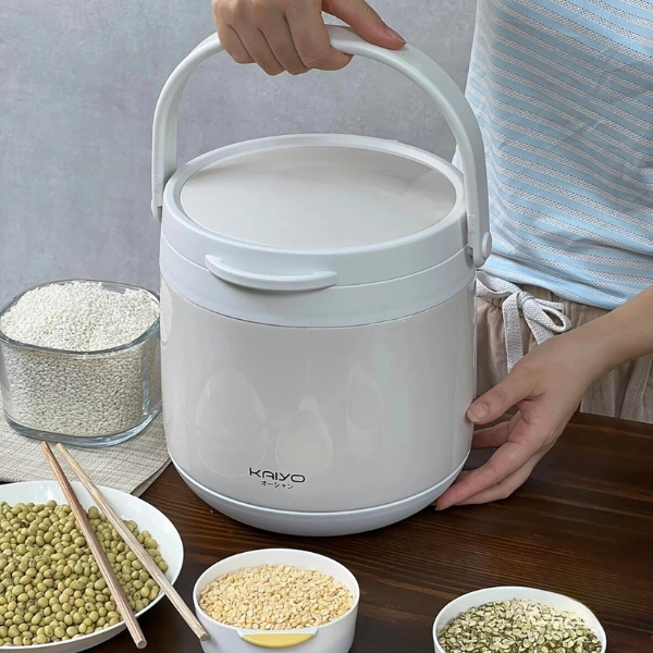 Nồi ủ chân không Kaiyo màu trắng, dung tích 4,5 lít