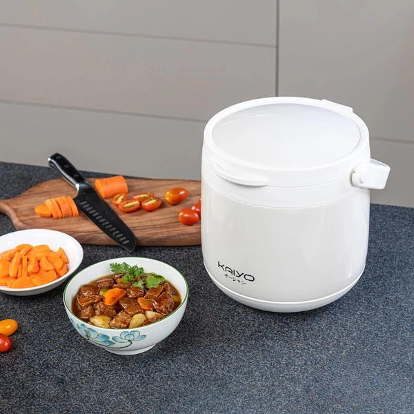 Nồi ủ chân không Kaiyo màu trắng, dung tích 4,5 lít