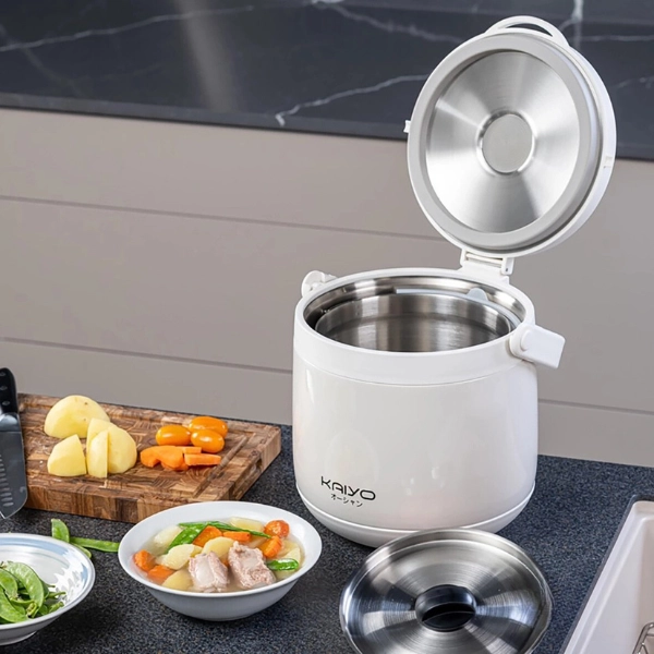 Nồi ủ chân không Kaiyo màu trắng, dung tích 4,5 lít