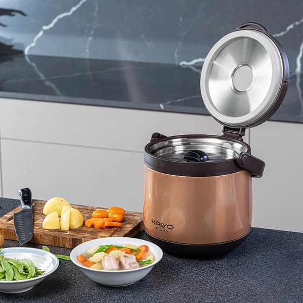 Nồi ủ chân không Kaiyo màu vàng, dung tích 4,5 lít