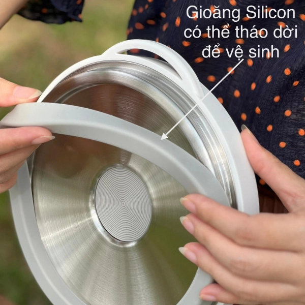 Nồi ủ chân không Kaiyo màu xanh mint-green dung tích 4,5L