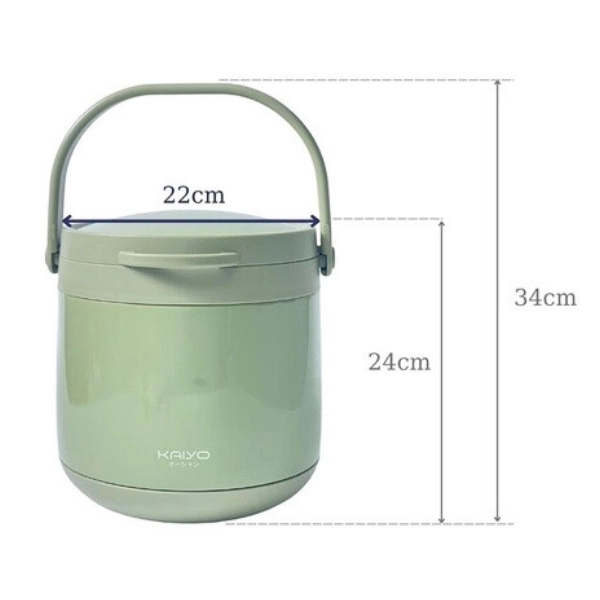 Nồi ủ chân không Kaiyo màu xanh mint-green dung tích 4,5L