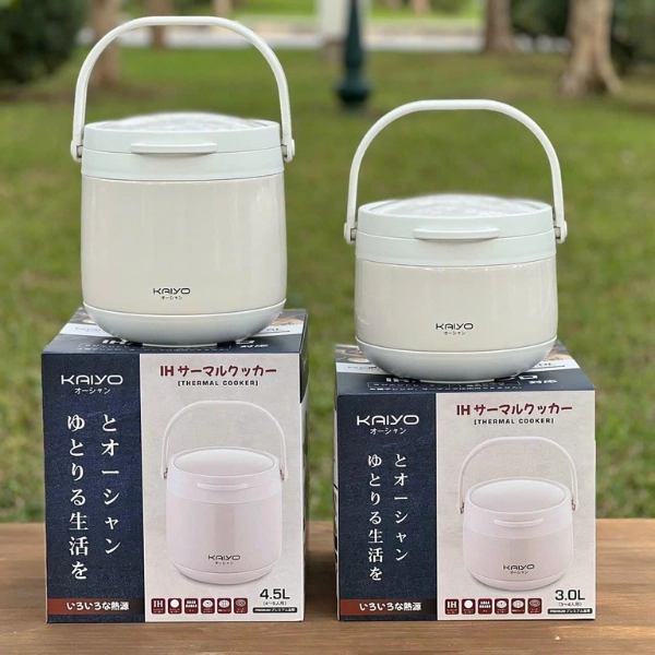 Nồi ủ chân không Kaiyo màu trắng, dung tích 3,0 lít