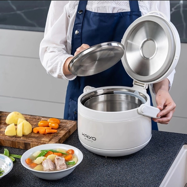 Nồi ủ chân không Kaiyo màu Inox, dung tích 3,0 lít