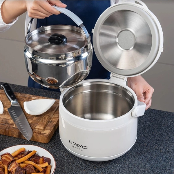 Nồi ủ chân không Kaiyo màu Inox, dung tích 3,0 lít