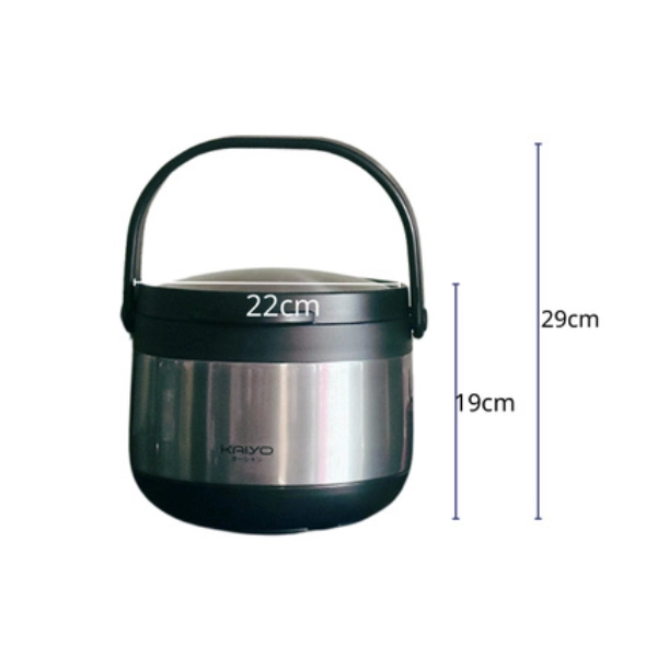 Nồi ủ chân không Kaiyo màu Inox, dung tích 3,0 lít