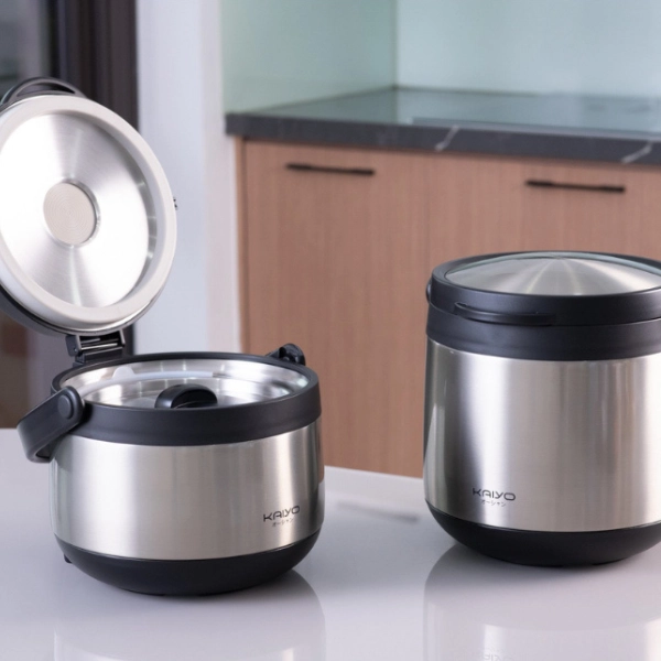 Nồi ủ chân không Kaiyo màu Inox, dung tích 3,0 lít