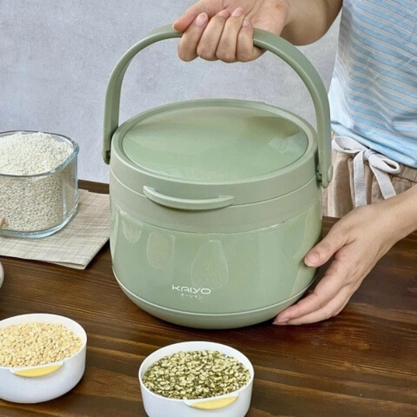 Nồi ủ chân không Kaiyo màu xanh-mint green, dung tích 3,0 lít