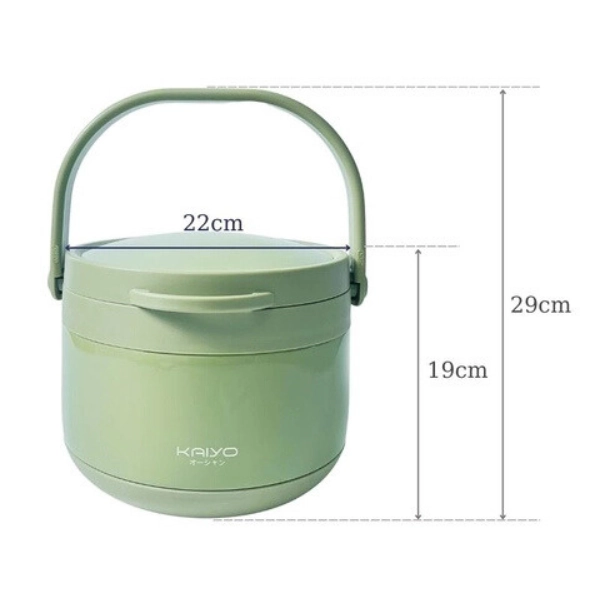 Nồi ủ chân không Kaiyo màu xanh-mint green, dung tích 3,0 lít
